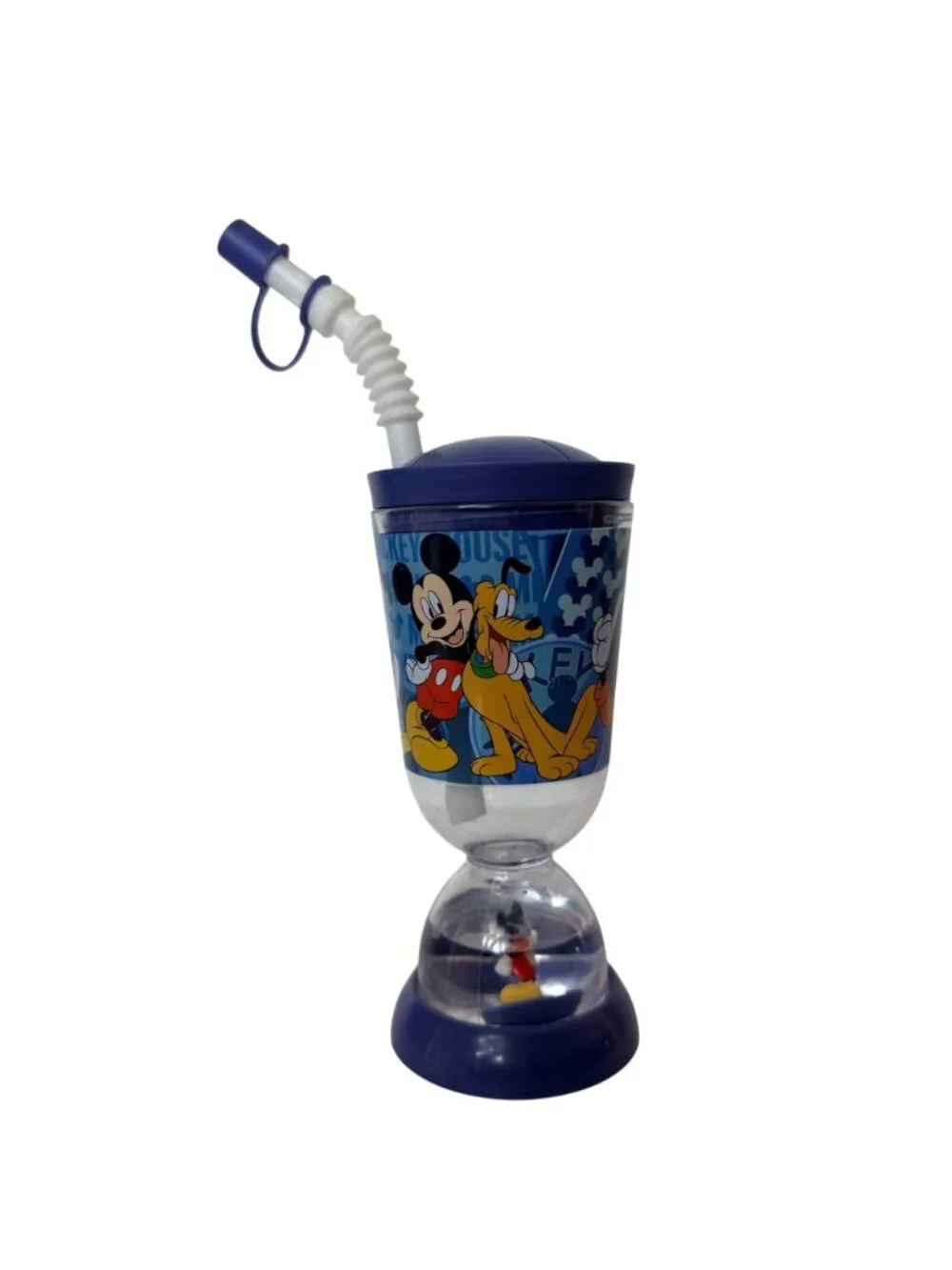 Disney Mickey Mouse Buddy Sip 15oz Tumbler Floating Base Pluto Straw BPA Cup